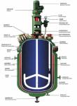 Agitator Blending Heated Reactor Pressure Vessel Double Jacket