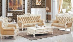 China Antique Leather Living Room Sofa Set wholesale