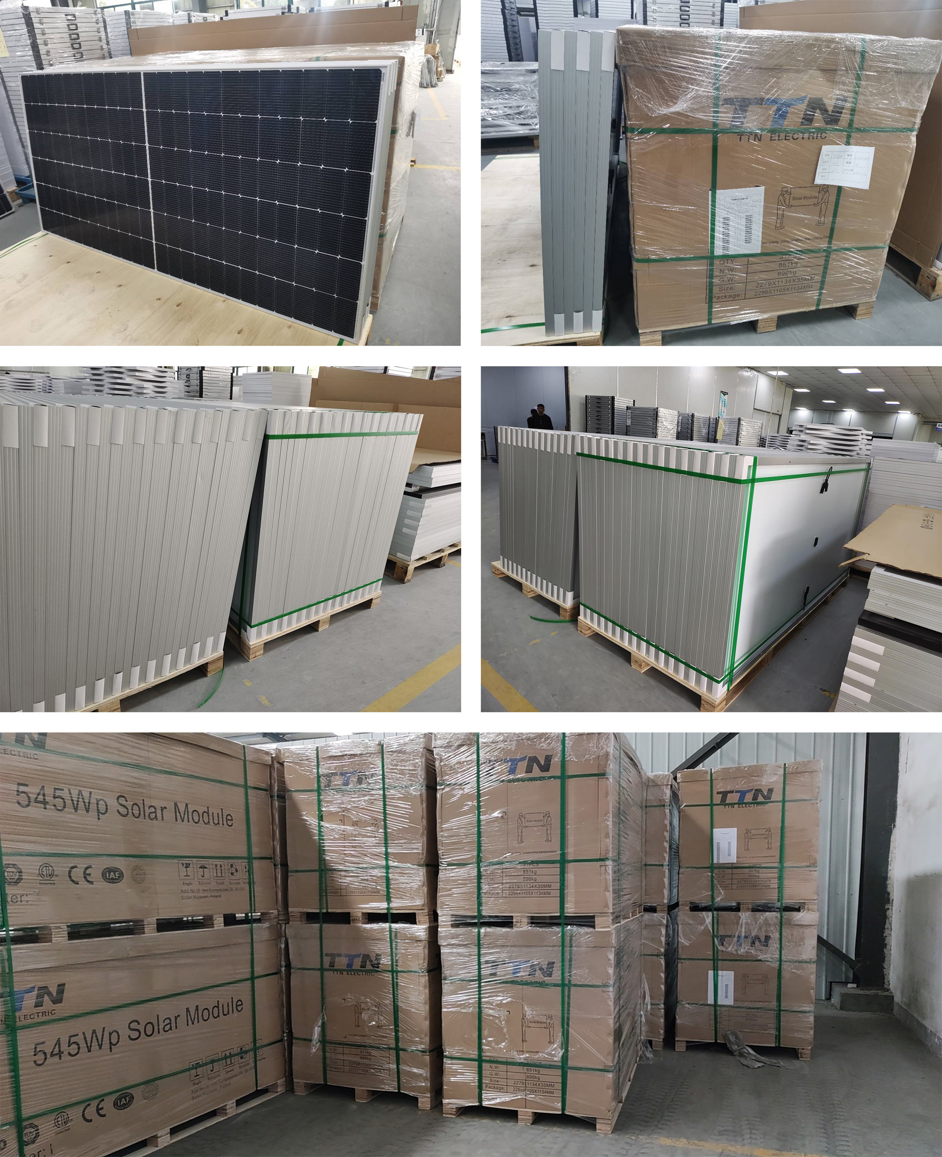 Risen Ja Trina Jinko Longi Perc Half Cell 400w 450W 500w 550W 600w Solar Panel Bifacial Solar Modules Bifacial Solar Panel