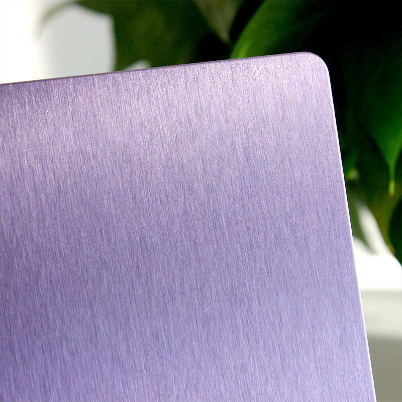304 Brushed Decorative Stainless Steel Sheet Purple NO.4 Stainless Steel Panel