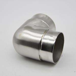 China Stainless steel tube connector 90 degree, material SS304, finishing satin or mirror, for tube 50.8mm wholesale