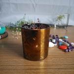 Copper Glass Candle Holders With Laser Engrave Pattern
