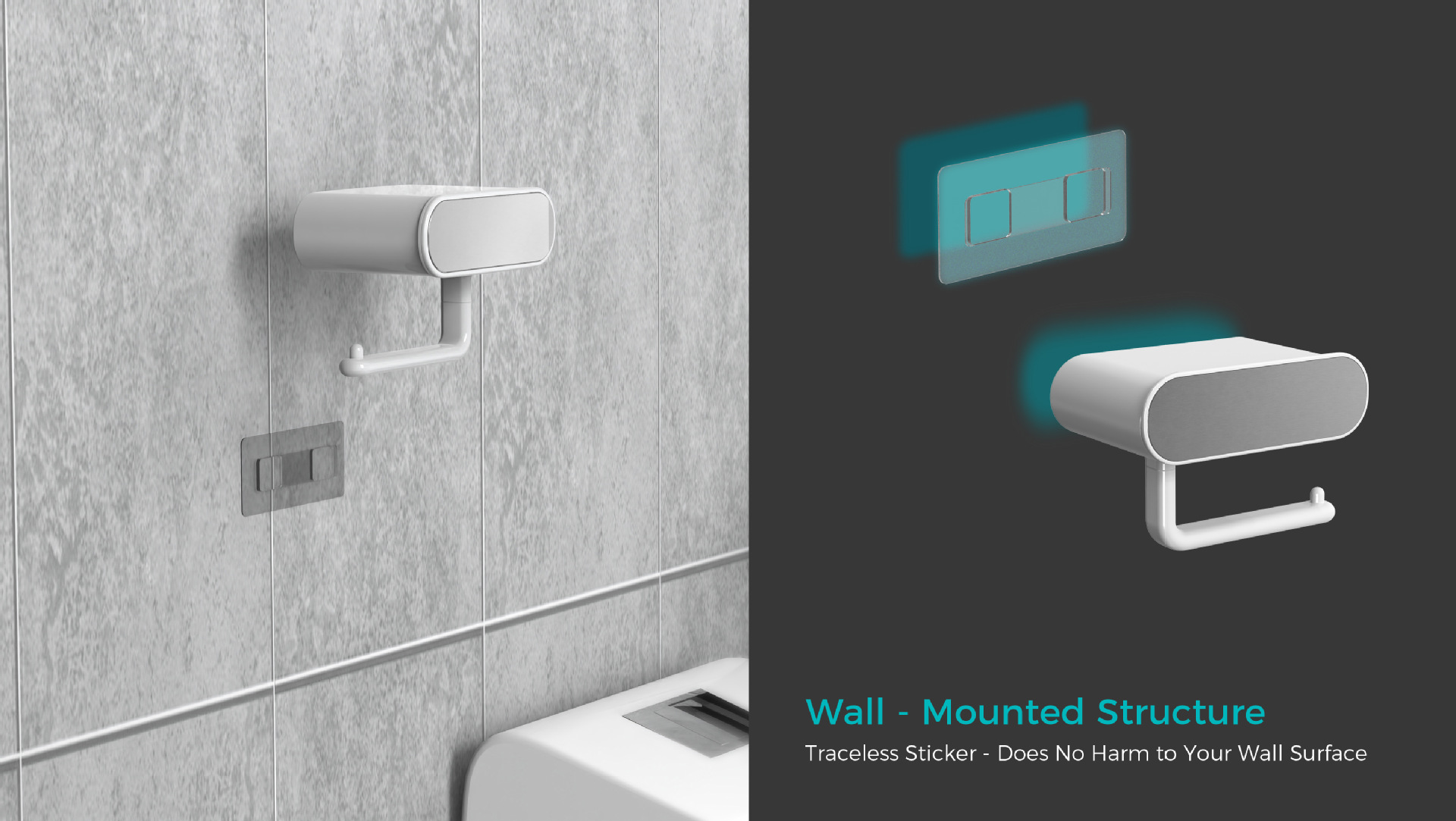 Stainless Steel Compact Bathroom Paper Holder Standing Type Bathroom Tissue Holder