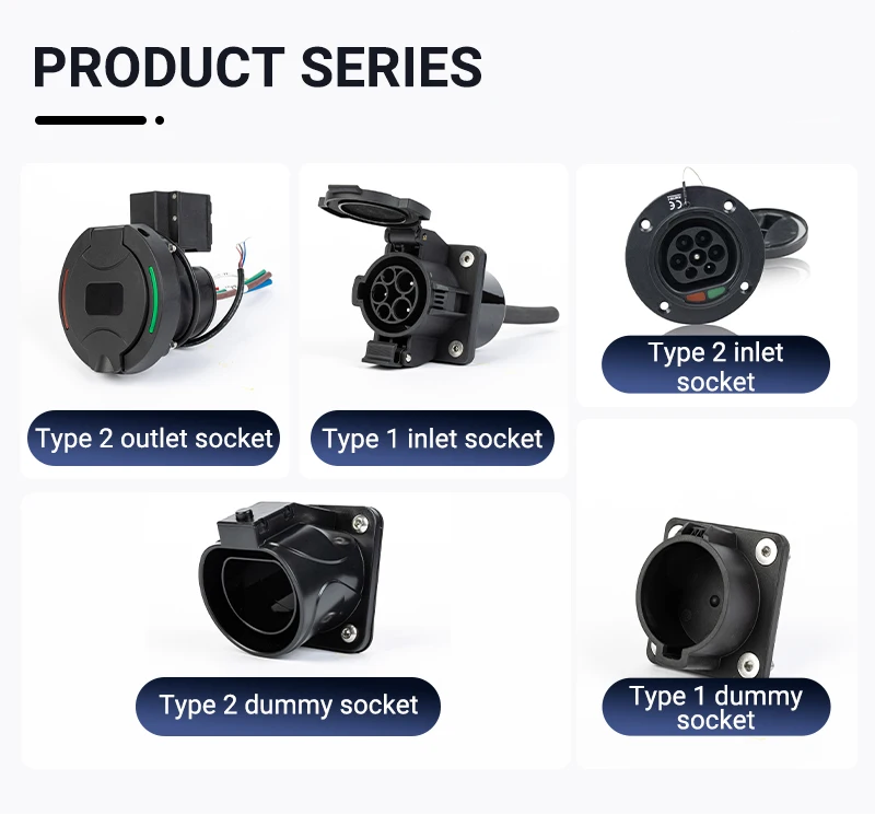 IEC62196-2 EV Charging Accessories Male Type 2 EV Charging Socket AC 240 - 415V IP54