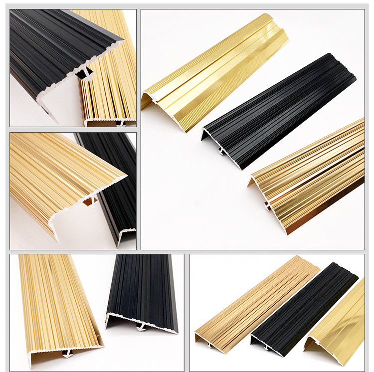 6061 Anodized Aluminium Stair Nosing Edge Trim Antislip Angle Curved