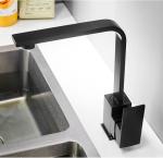 Stainless Steel Kitchen Sink Mixer Faucet Square Handle Modern Kitchen Faucet