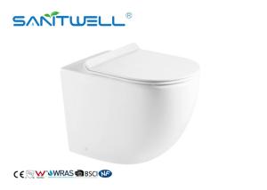 China White Ceramic Professional Free Standing Toilet With Rimless Flushing System wholesale
