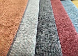 China 260gsm Upholstery Sofa Fabric , Home Textile Plain Woven Linen Fabric wholesale