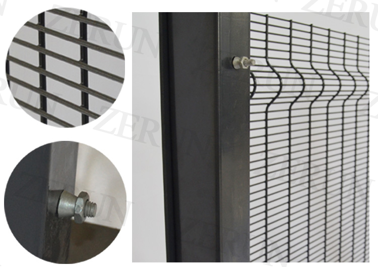 anti-climbing fence clearvu 358 security fence,low price invisible security pvc coated clearvu 358 fence