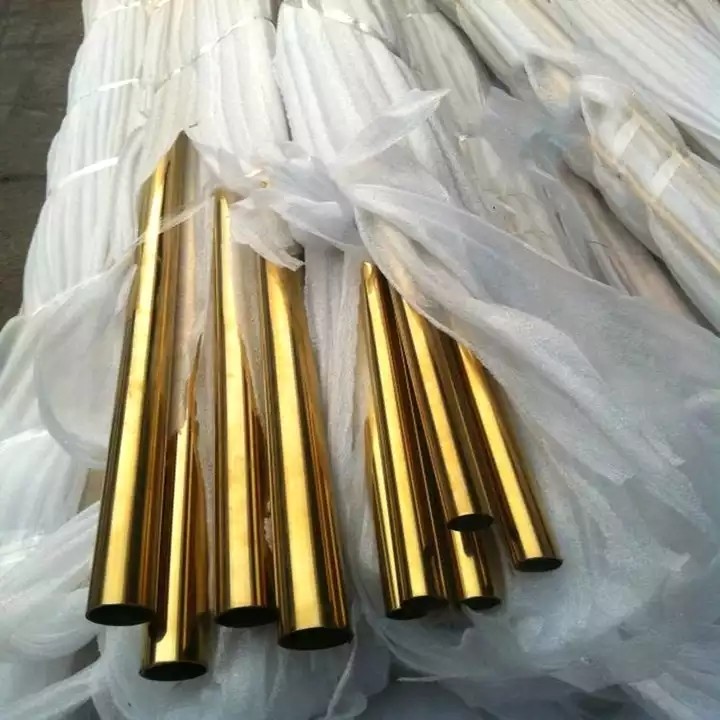 316L Stainless Steel Welded Pipe 400mm 304 Gold Color For Building