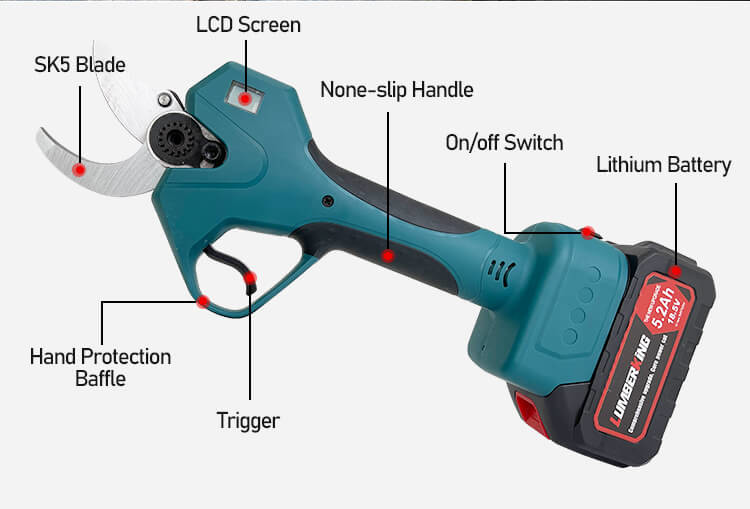 21V Power Electric Pruning Scissors Tree Pruning Shears Professional