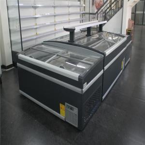 China Sliding glass door display freezer/ Supermarket island freezer wholesale