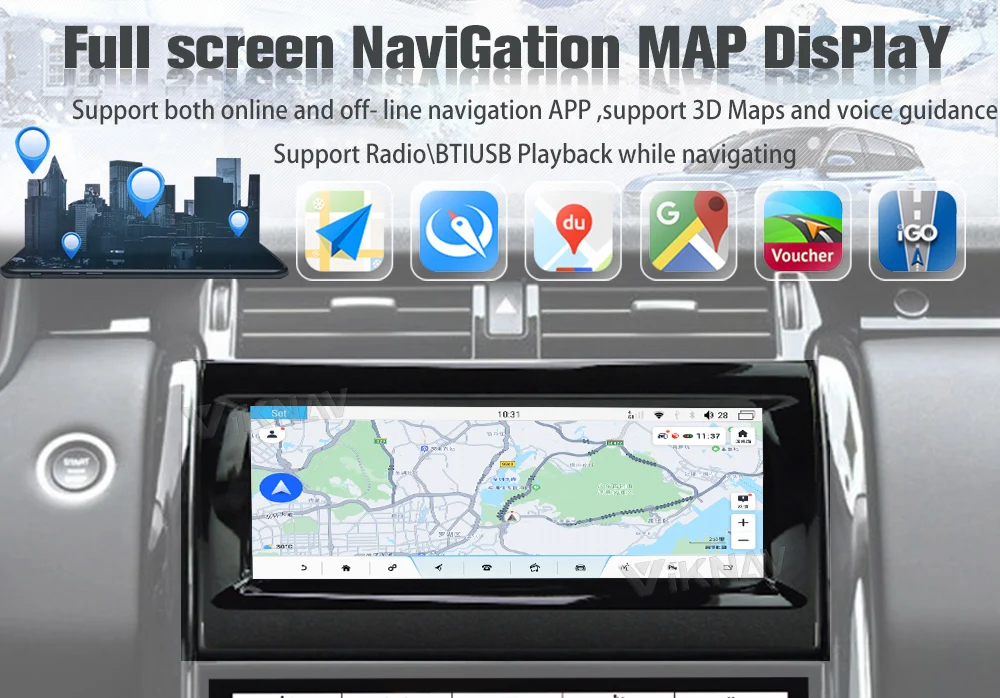 10.4 inch Android Car Radio For Land Rover Discovery 5 LR5 L462 2017-2020 GPS Navigation Player Touch Screen Carplay Hea
