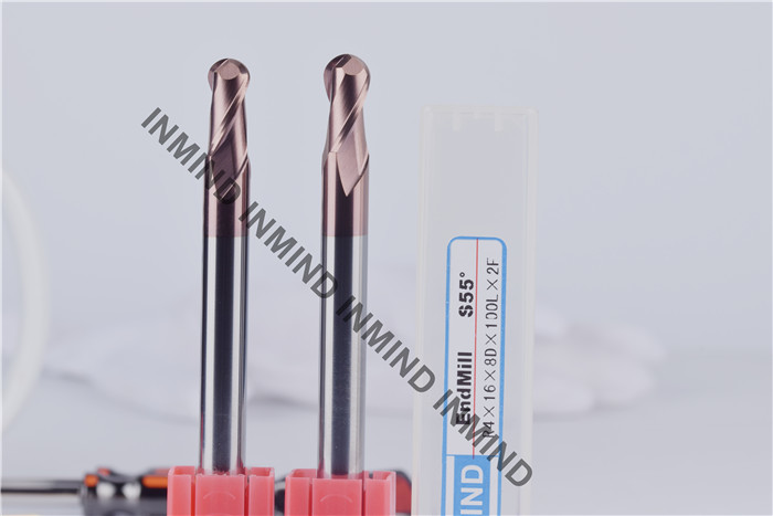 Milling Machine Tools Ball Nose Long End Mill Bits With TiSiN Coating Surface
