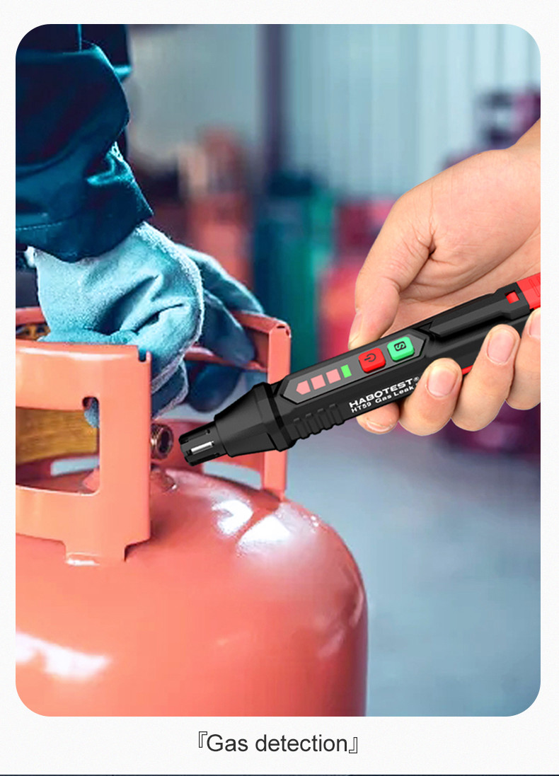 HT59 HT60 HT61 Gas Leak Detector Sound & Screen Alarm Mini Combustible Gas Detector For Natural Methane
