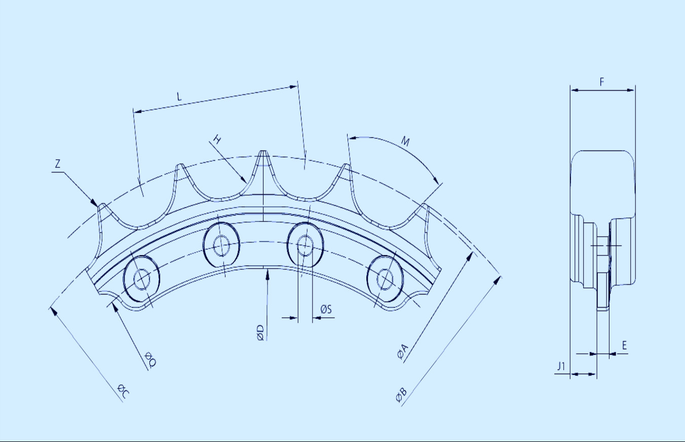 D9R 8-12mm HRC53-57 Excavator Sprocket Segment For Construction Machinery Spare Parts