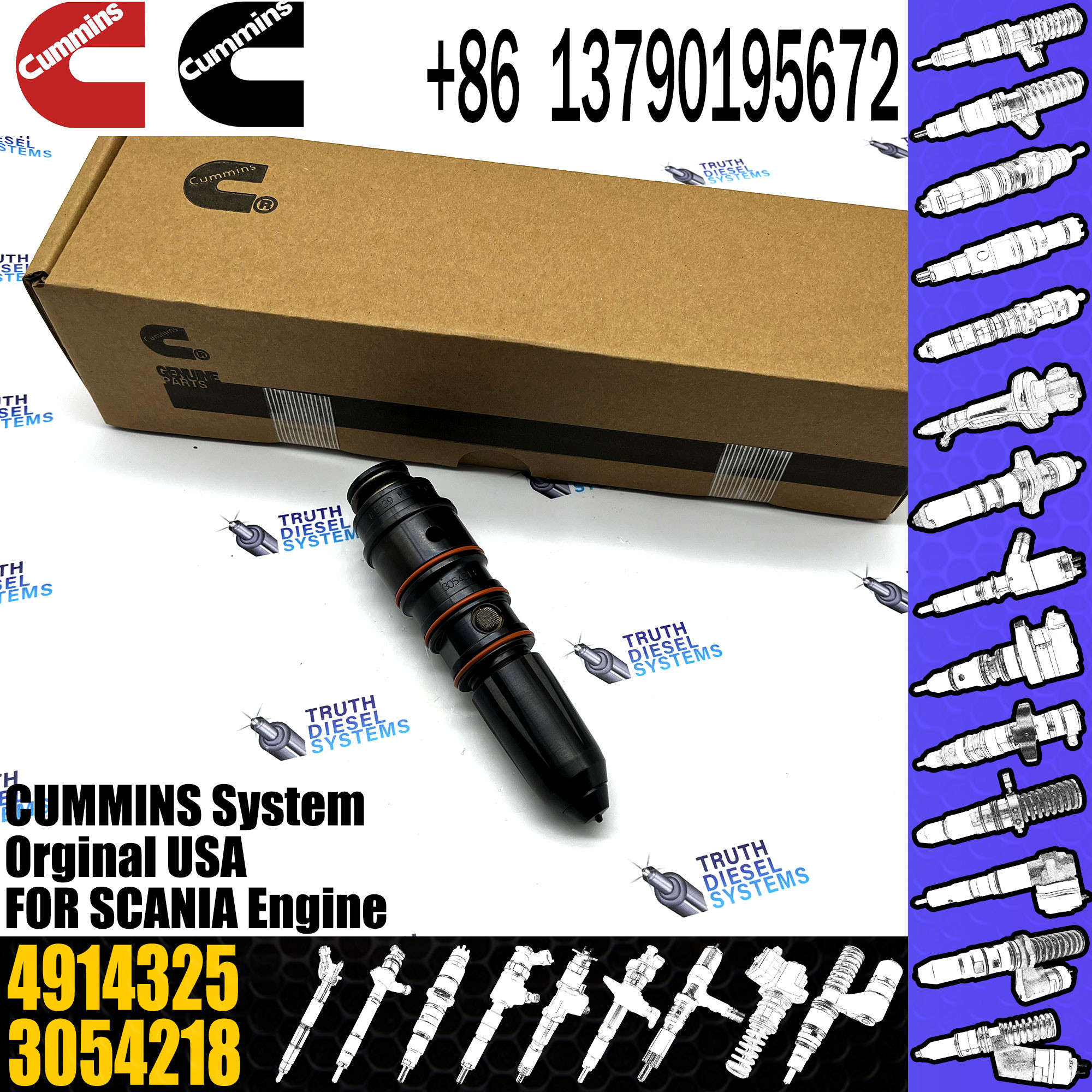 Fuel Injector 3054233 3024147 3054231 3054228 4914325 3016676 for Cummins