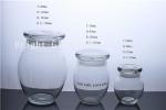 high quality clear glass candle jar