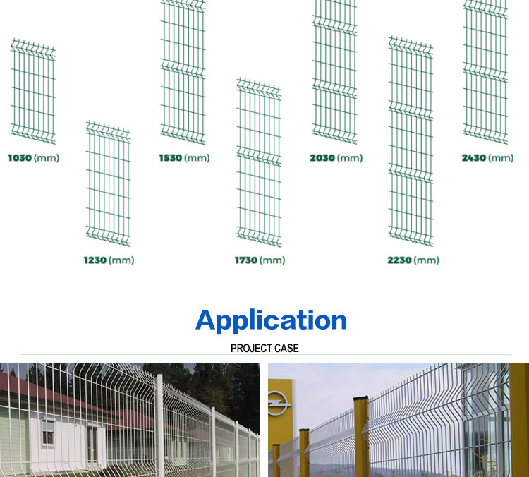 4mm Decorative Roll Top 3d Welded Wire Mesh Fence 6ft Powder Coated