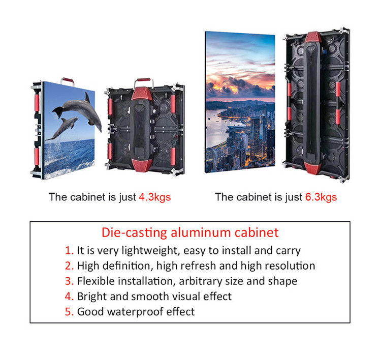 Die Casting Aluminum Hd Wedding P2.976 Indoor LED Video Wall
