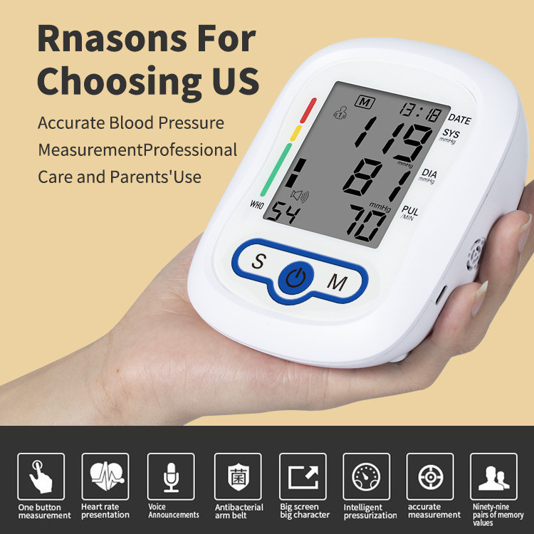 Daily Checks Home Hospital One Key Measurement Blood Pressure Monitor Arm Type