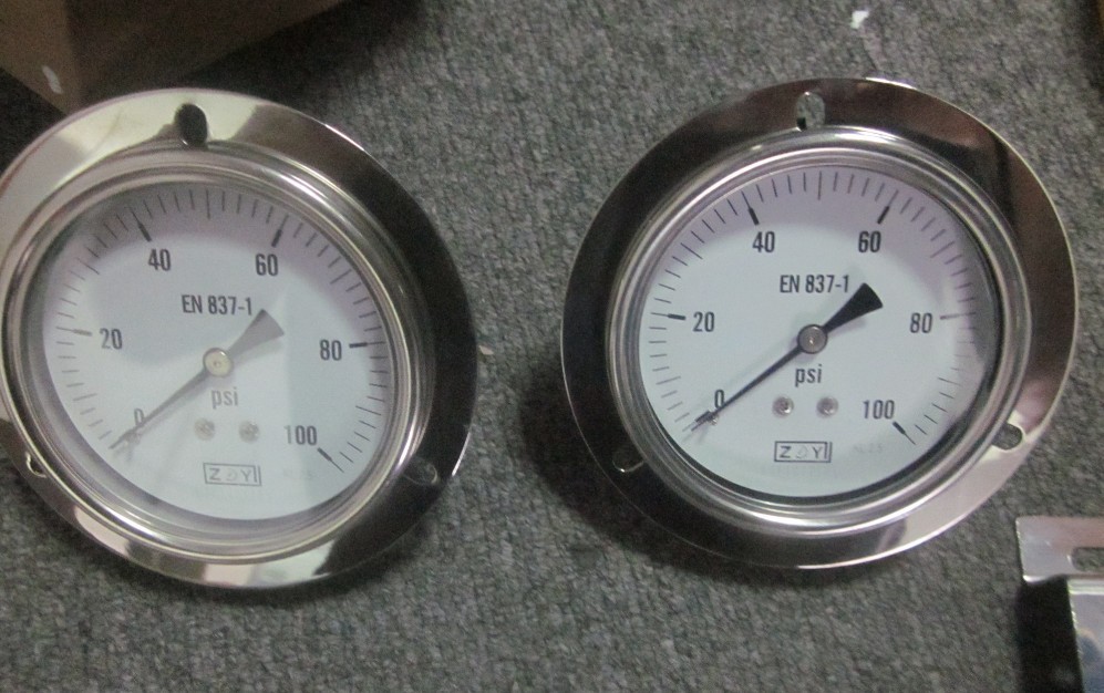 Stainless Steel Gas Pressure Test Gauge Low Pressure Mpa PSI Bar 1/2NPT