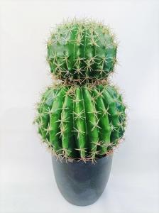 China Cactus Ball Highly Lifelike 90cm Artificial Succulent Plant Round Shape wholesale