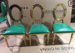 Round Backrest Stainless Steel Restaurant Chairs Lightweight For Wedding / Event