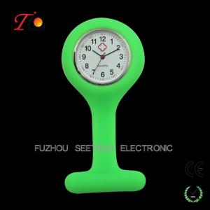 China Custom logo silicone nurse watch with a pin in the back as a pocket watch wholesale