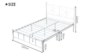 China Strong Stable Cast Iron Double Bed , Metal Bedstead Double ISO9001 wholesale