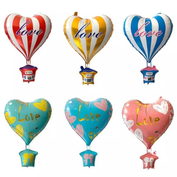 Wholesal 2022 hot 22 Inch 4D Love Heart Shaped Balloon Hot Air balloon Foil Boda