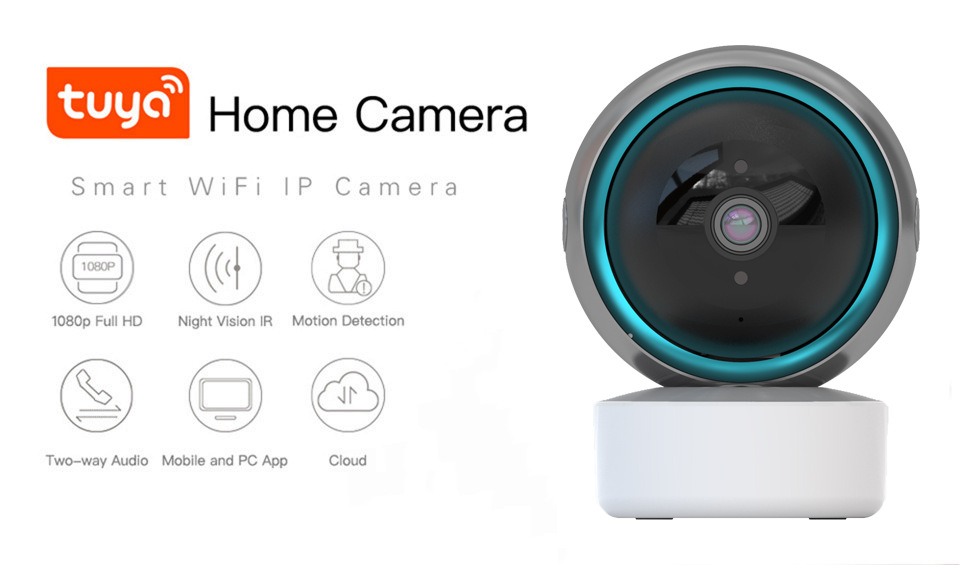 4x Electronic Zoom Tuya Smart PTZ CCTV WiFi Surveillance Camera for Indoor Monitoring