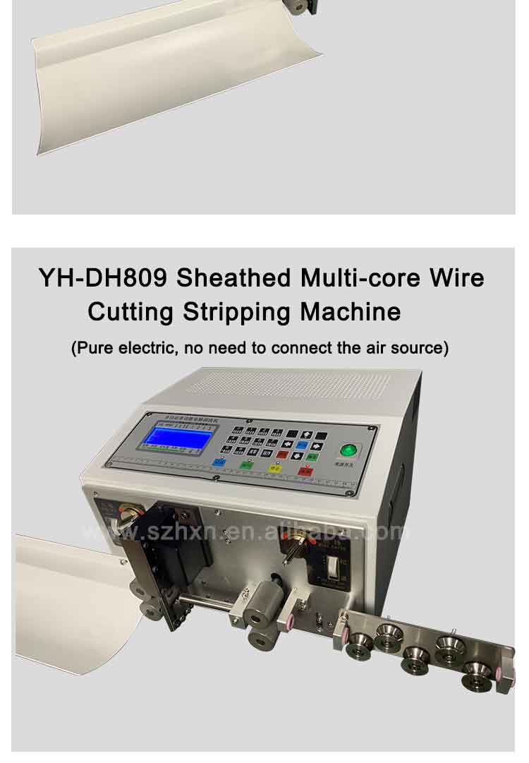 YH-DH809 Multicore Wire Cable Cutting and Stripping Machine with 9MM Maximum Diameter