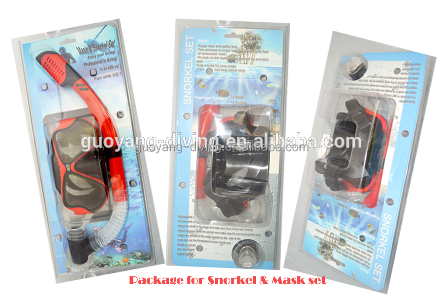 Adult Diving Snorkel Set with Silicone Strap and Customizable Tempered Glass Mask Lens Snorkel Mask Set