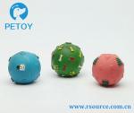 Bone and paw printing Latex squeaky dog ball toy