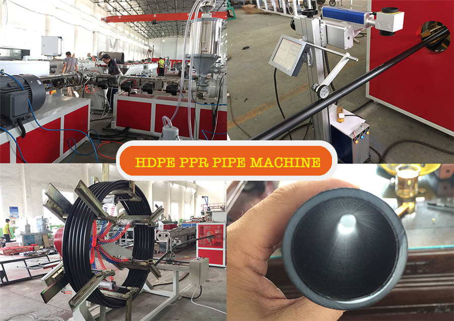 Customized HDPE Pipe Machine 380V / 415V HDPE Extruder Machine 80kw Tractor Speed 4-12m/Min