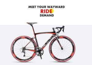 China Black Red SHimano SORA 18 Speed Road Bike 9.6kg With 700C Wheel wholesale