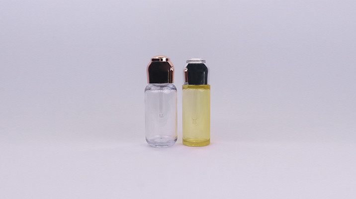 80ml Luxury PETG Dropper Serum Bottle Eye Dropper Plastic With Electroplated Head