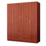 E1 grade Wooden Modern Wardrobe Cabinet Clothes Closet With Drawer