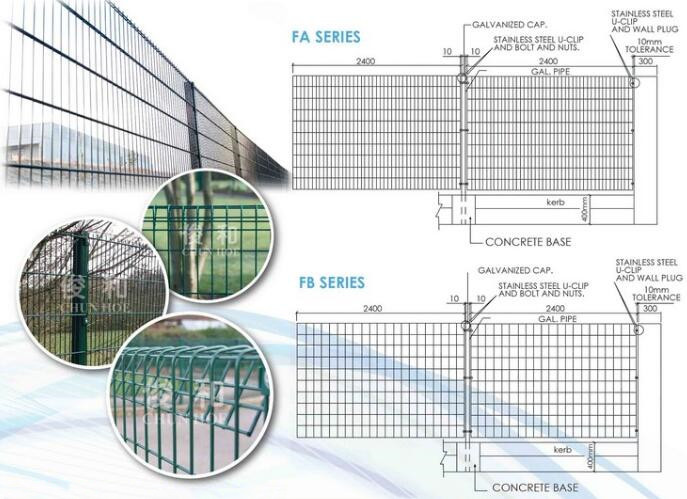 Bending Top H1.5m Welding Mesh Fence Round Post