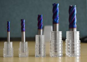 China Cutting Tool NACo4 Blue HRC65 Degree Solid Carbide End Mill wholesale