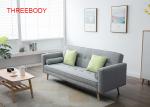 Light Grey Modern Bedroom Furniture Armless Burlap Fabric Living Room Sofa