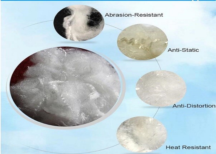Solid White PSF Polyester Staple Fiber 1.5D For Spinning 25mm To 102mm