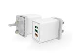 USB 3 Ports QC3.0 Universal 30w Wall Charger Adapter