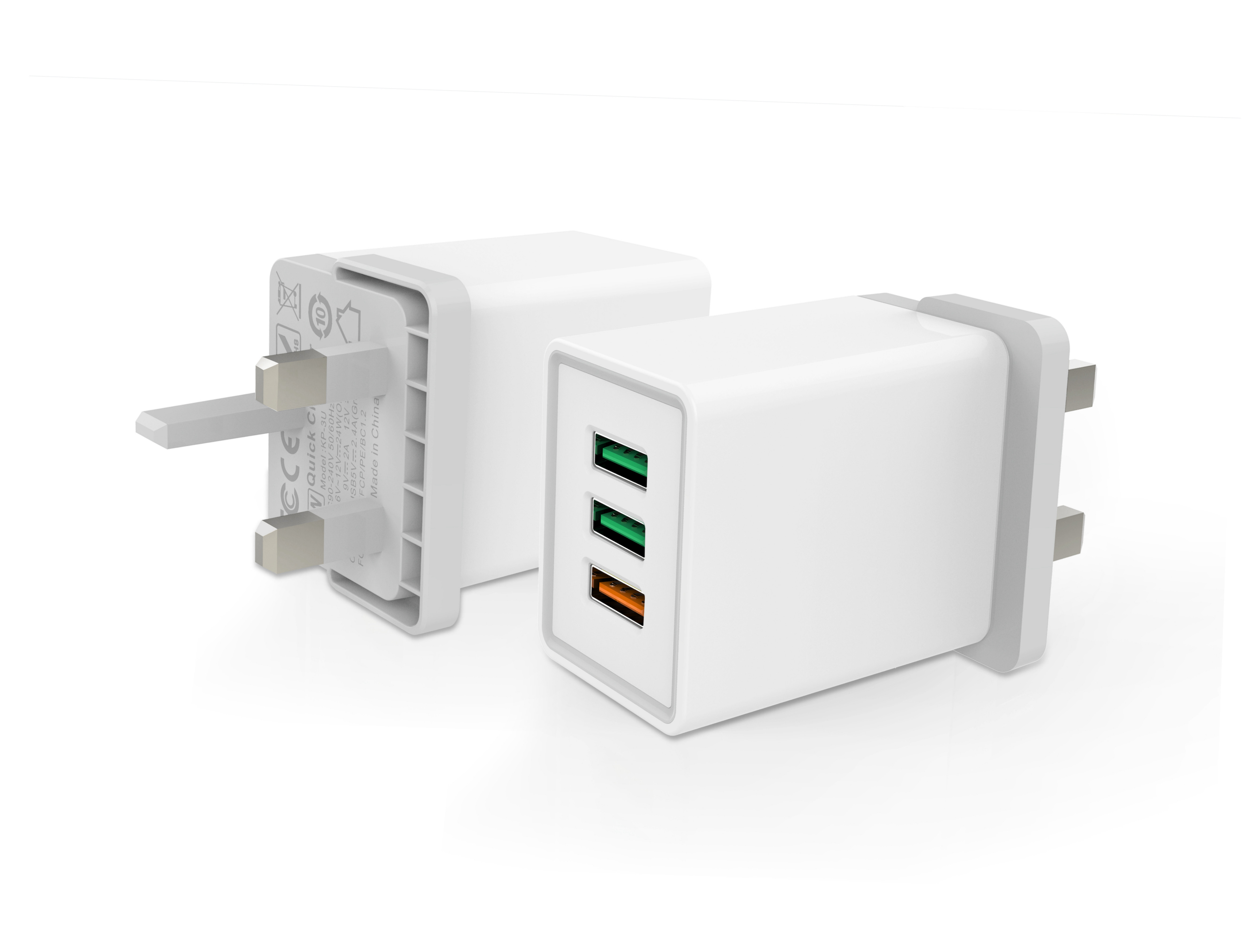 USB 3 Ports QC3.0 Universal 30w Wall Charger Adapter
