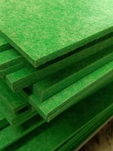 China Recycled PET Acoustic Wall Panels 9mm Soundproof Polyester Fiber Boards For Interior Design wholesale
