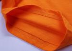 Orange Cotton Printed T - Shirts Short Sleeve Side - Seamed Sublimation Logo