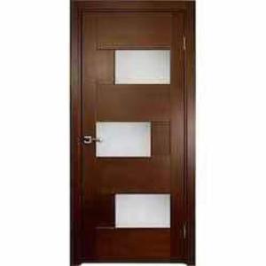 China Fireproof MDF Wooden Door HDF ABS PVC WPC Mahogany Wood Entry Door wholesale