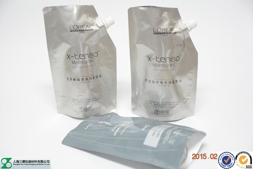 Cosmetic Flexible Packaging Stand Up Pouch Round Bottom PET PE AL CPP Moisture Proof