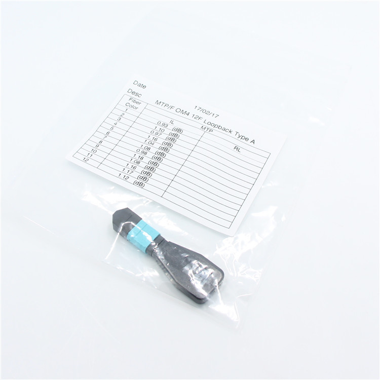 PVC LSZH Jacket Optical Fiber Patch Cord Loopback MPO Connector Male Female Polarity A
